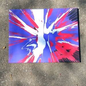 Spin art painting art wall decor.